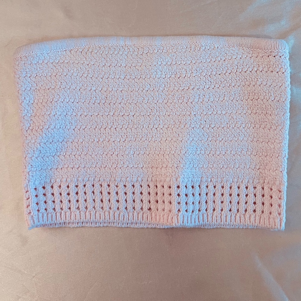 Garage Pale Pink Crochet Tube Top Size XS